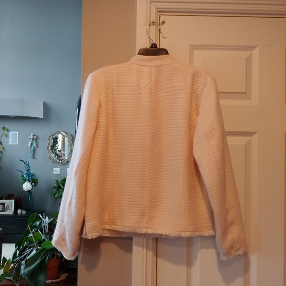 COLDWATER CREEK PALE PINK TWEED JACKET - Picture 2 of 5